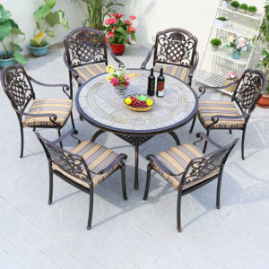 Устойчивый к ультрафиолету комплект мебели для обеда на открытом воздухе с 5-летней гарантией и настраиваемым цветом ротанга