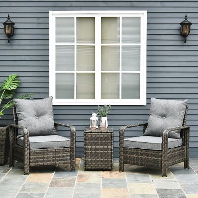Коммерческий PE Rattan Outdoor Lounge Set с боковым столом для хранения в отелях и курортах