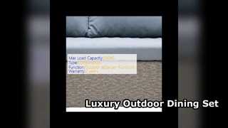 Открытый секционный диван из ротанга, обеденный набор для курортного отеля