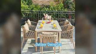 Коммерческий обеденный набор на открытом воздухе, 6 мест