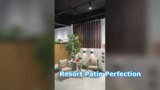 Коммерческое наружное веревочное бистро с круглым столом для использования в отелях и курортах